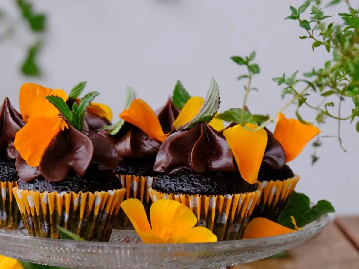Čokoladni cupcakes s kremom od mandarina i timijana